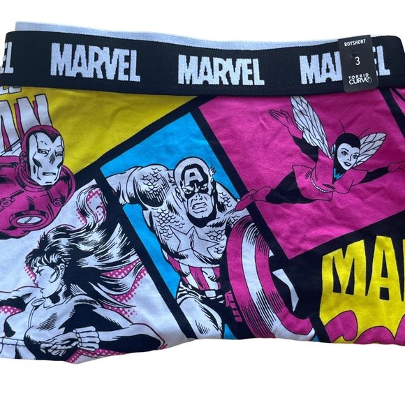 Torrid Marvel Boyshorts NWT Women's 3X Iron Man, Captain America, Wasp Falcon - Picture 4 of 5